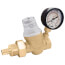3/4" PEX Crimp Union x FNPT PresCal Compact Pressure Reducing Valve with Gauge