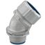 1" Insulated Zinc Plated Steel 45-Degree Liquid Tight Connector