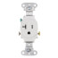 Heavy-Duty Spec-Grade Single Receptacle, 2P, 3-Wire, NEMA 5-20R - White (20A, 125V)