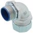 1-1/4" Insulated Zinc Plated Steel 90-Degree Liquid Tight Connector