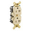 Industrial Series Extra Heavy Duty Duplex Receptacle, 20A, 5-20R - Ivory (125V)