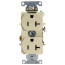 Heavy-Duty Industrial Specification Grade, Narrow Body, Duplex Receptacle, 2P, 20A - Ivory (125V)