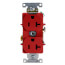 Heavy-Duty Industrial Specification Grade Duplex Receptacle, 2P, 20A, NEMA 5-20R - Red (125V)