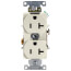 Heavy-Duty Industrial Specification Grade, Narrow Body, Duplex Receptacle, 2P, 20A - Light Almond (125V)
