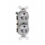Hard Use Spec Grade Duplex Receptacle, 20A, 2 Pole, 3 Back & Side Wire, NEMA 5-20R - Gray (125V)