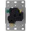 Flush Mount Receptacle, Industrial Grade, 30A, 2P, NEMA 6-30R - Black (250V)