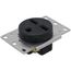 Flush Mount Receptacle, Industrial Grade, 30A, 2P, NEMA 6-30R - Black (250V)