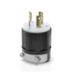30A, 125/250V NEMA L10-30P, 3P, 3W, Locking Plug, Non-Grounding (Black/White)