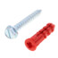 #10 x 1-1/4" Plastic Anchor Kit For Sheet Rock With Screws and Masonry Bit