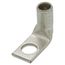 One Hole Standard Barrel 90-Degree Bend Copper Lug, Wire Size #2 AWG, 3/8" Bolt (Brown)