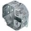 4" x 1-1/2" Deep Octagon Box w/ 1/2" Knockouts, NM C-5 Cable Clamps & Adjustable Ears