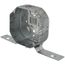 4" x 1-1/2" Deep Octagon Box w/ 1/2" Knockouts & V Bracket