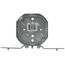 4" x 1-1/2" Deep Octagon Box w/ 1/2" Knockouts & V Bracket