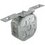 4" x 1-1/2" Deep Octagon Box w/ 1/2" Knockouts & V Bracket