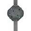 4" x 1-1/2" Deep Octagon Ceiling Fan Box w/ Non-Metallic Cable Clamps & New Work Bar Hanger