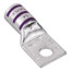 One Hole Standard Barrel Copper Lug, Wire Size 4/0 AWG, 5/16" Bolt (Purple)