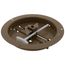 6" Steel Round Duct Ring w/ Butterfly Damper (Brown)
