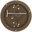 6" Steel Round Duct Ring w/ Butterfly Damper (Brown)