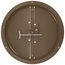 12" Steel Round Duct Ring w/ Butterfly Damper (Brown)