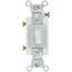 Single Pole Commercial Toggle Switch, 15A, Side Wired - White (120/277V)