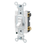 Double Pole Commercial Toggle Switch, 15A, Side Wired - White (120/277V)