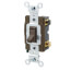 4-Way Side Wired Framed Toggle Switch, 15A - Brown (120/277V)