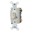4-Way Side Wired Framed Toggle Switch, 15A - Ivory (120/277V)