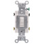 4-Way, Side Wired, Framed Toggle Switch, 15A - White (120/277V)