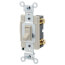 Single-Pole Side Wired Framed Toggle Switch, 20A - Ivory (120/277V)