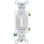 Single Pole Commercial Toggle Switch, 20A, Side Wired - White (120/277V)