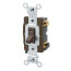 3-Way Commercial Toggle Switch, 20A, Side Wired - Brown (120/277V)