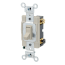 3-Way Commercial Toggle Switch, 20A, Side Wired - Ivory (120/277V)