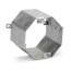 4" x 3-1/2" Deep Octagon Box for Concrete w/ 1/2" & 3/4" Knockouts