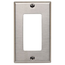 1-Gang Decora Wallplate, Midway Size, Non-magnetic Stainless Steel