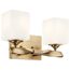 Marette 13.5 " 2 Light Vanity Light w/ Satin Etched Cased Opal Glass (Black)