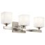 Marette 22.75" 3 Light Vanity Light w/ Satin Etched Cased Opal Glass (Brushed Nickel)