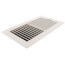 12" x 6" (Wall Opening Size) White Two-Way Plastic Sidewall/Ceiling Register (RZ682 Series)