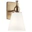 Cosabella 6" 1 Light Wall Sconce w/ Etched White Glass (Champagne Bronze)
