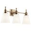 Cosabella 24" 3 Light Vanity Light w/ Etched White Glass (Champagne Bronze)