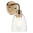 Meller 11" 1 Light Wall Sconce w/ Clear Glass (Black)