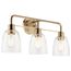 Meller 24" 3 Light Vanity Light w/ Clear Glass (Black)