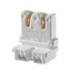 Medium Base, T8 Only Bi-pin, Fluorescent Lampholder, Low Profile, Slide-on (White)