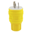 20A, 125V NEMA L5-20P, 2P, 3W, Locking Plug, Grounding, Wetguard (Yellow)