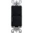 Single-Pole Decora Rocker Light Switch - Black (120V)