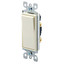 Single-Pole Decora Illuminated Rocker Switch, Grounding - Ivory (120/277V)