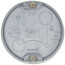 4" x 1/2" Deep Round Box w/ 1/2" Knockouts & Plastic Romex Connector
