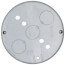 4" x 1/2" Deep Round Box w/ 1/2" Knockouts & Plastic Romex Connector