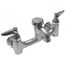 Service Sink Faucet, Wall Mount, 8" Centers, Vac. Breaker, Built-in Stops, Rough Chrome, B-0674-BSTR