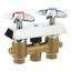 Concealed Mixing Faucet, Wall Mount, 3/8" NPT Inlets & Outlet, 4-arm Handles, B-0512