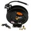Hose Reel, Open, Powder Coated Steel, 35' Of 3/8" Diameter Hose With Water Gun, 5HR-232-09